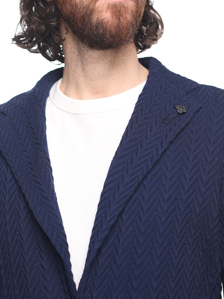 LARDINI (ラルディーニ) シングル 2ツ釦 ケーブルニット