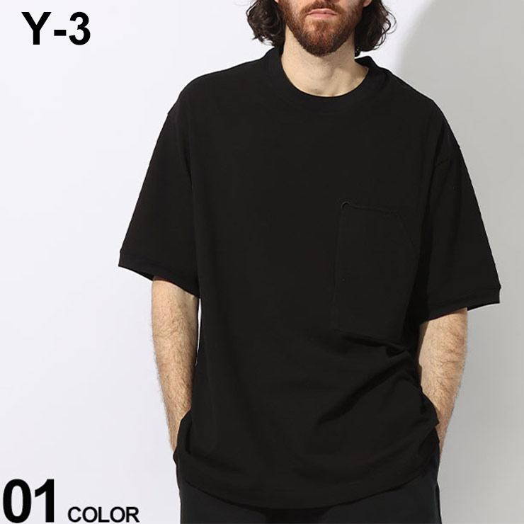 ワイスリー メンズ 半袖Tシャツ 正規品 Y-3 コットン クルーネック ロゴ RELAXED LOOSE FIT SHORT SLEEVE TEE H4 クリスマス プレゼント ラッピング Y-3 Tシャツ ワイスリー メンズ カットソー 半袖 コットンジャージー