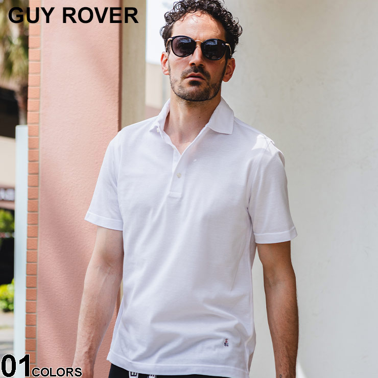 美品■■ ギローバー ■Guy Rover 半袖ポロシャツ GUY ROVER (ギローバー) ワンポイント 半袖 ポロシャツ メンズ