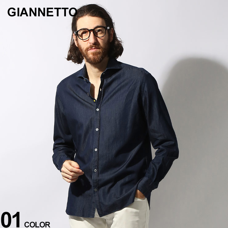 レア美品】Giannettoジャンネットデニムシャツジャケット ブラック S