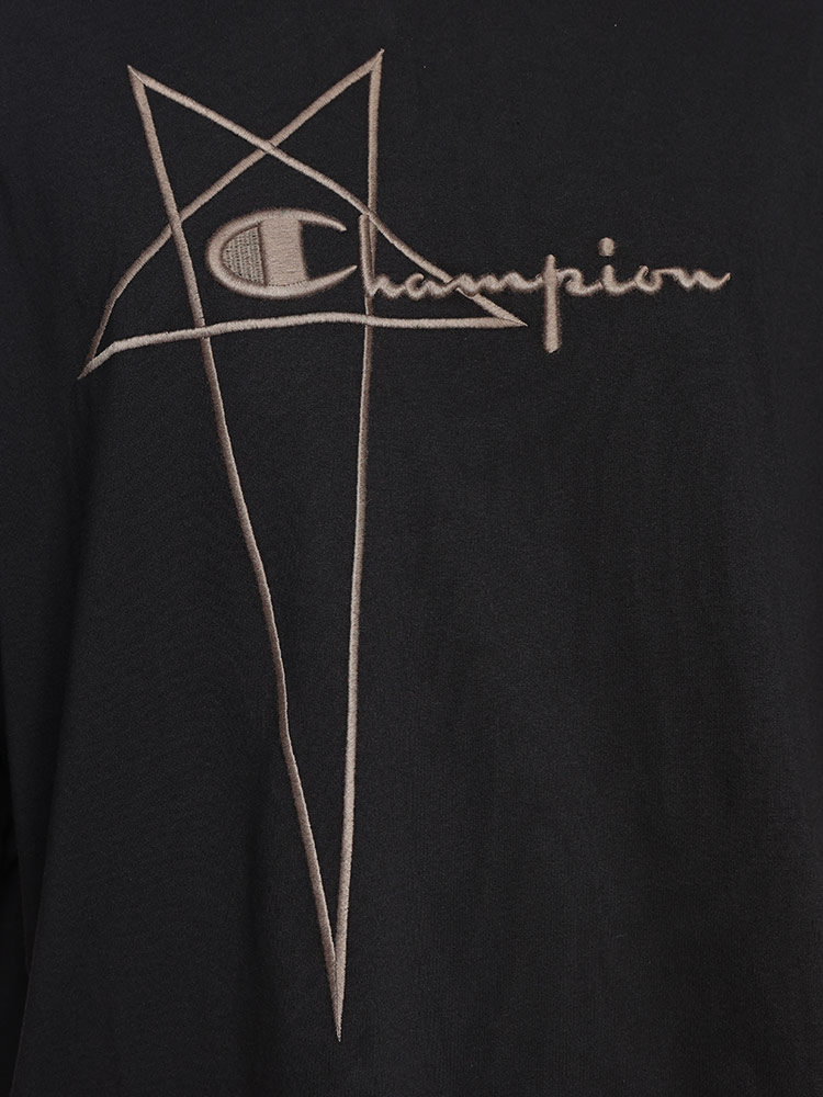【関税込】Rick Owens Tシャツ オーバーサイズ 無地 長めの半袖 Rick Owens リックオウエンス RICK OWENS OWENS×Champion TOMMY