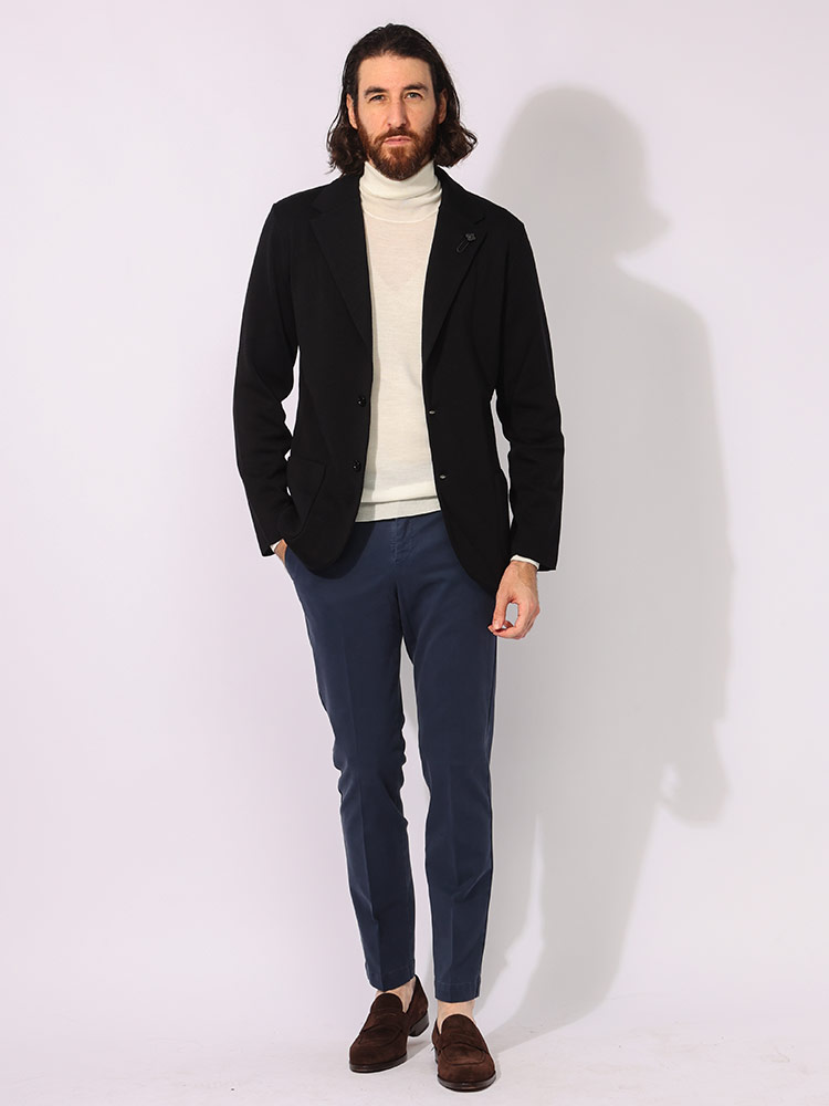 LARDINI (ラルディーニ) ウール シングル ニットジャケット