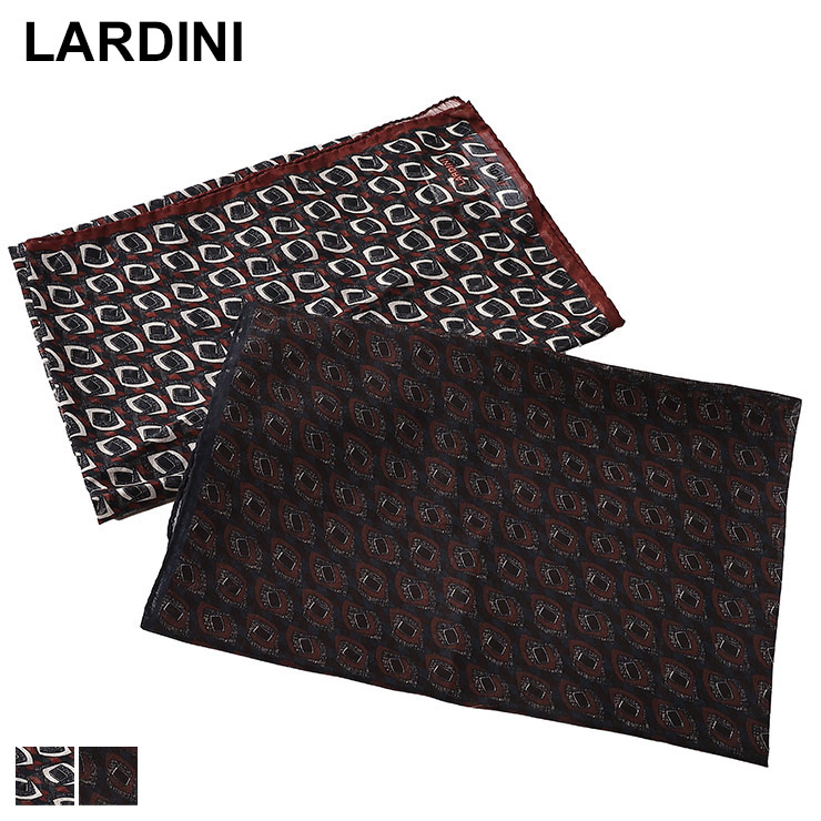 LARDINI（ラルディーニ） スカーフ メンズ シルク混 総柄 LDFOU763163