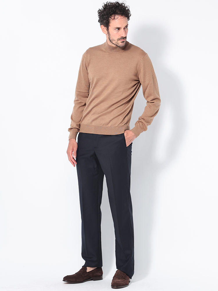 Gran Sasso（グランサッソ） ウール モックネック 長袖 ニット メンズ