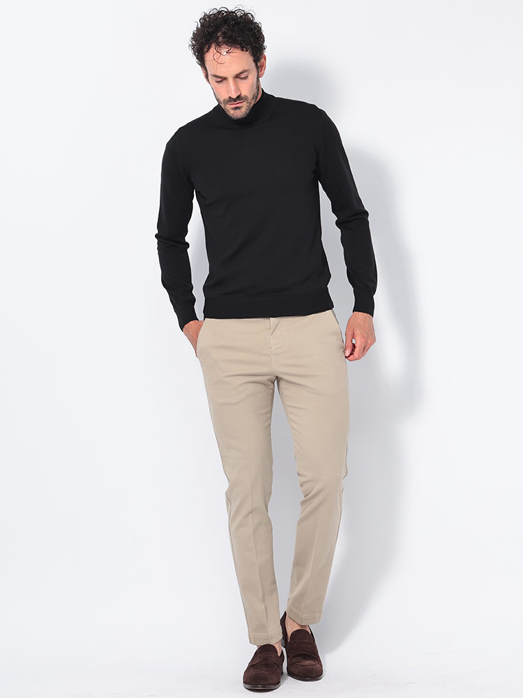 Gran Sasso（グランサッソ） ウール モックネック 長袖 ニット メンズ