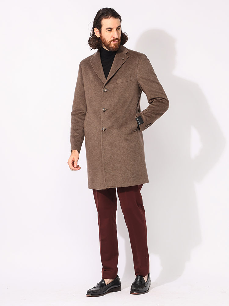 TAGLIATORE（タリアトーレ） カシミヤ シングル コート メンズ