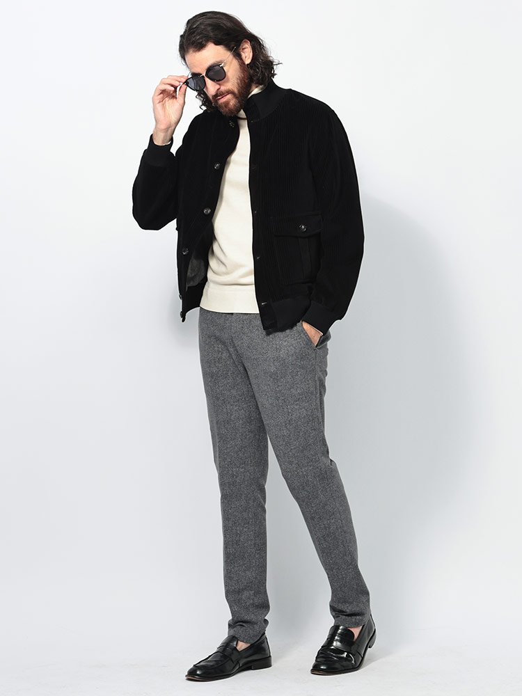 CIRCOLO 1901（チルコロ 1901） ニットカラー コーデュロイ ボタン