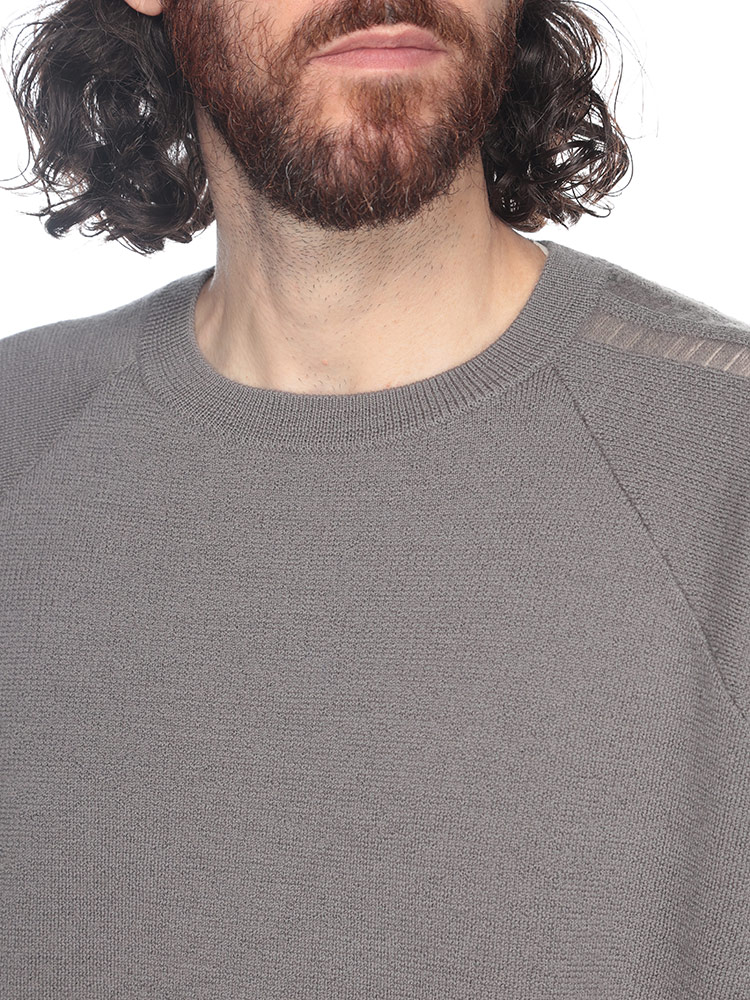 Y-3 ワイスリー 袖ライン リラックスシルエット ウールニット メンズ