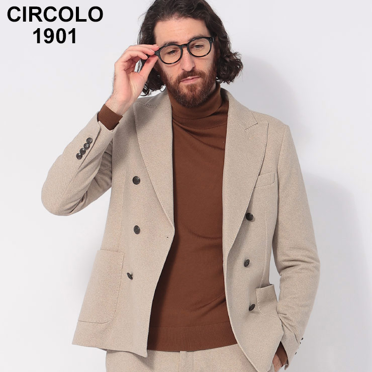 チルコロ1901 CIRCOLO 1901 セットアップ対応 ダイアゴナル地 ダブルブレスト ジャケット CICN4526 : 7674206023  : ゼンオンライン - 通販 - Yahoo!ショッピング