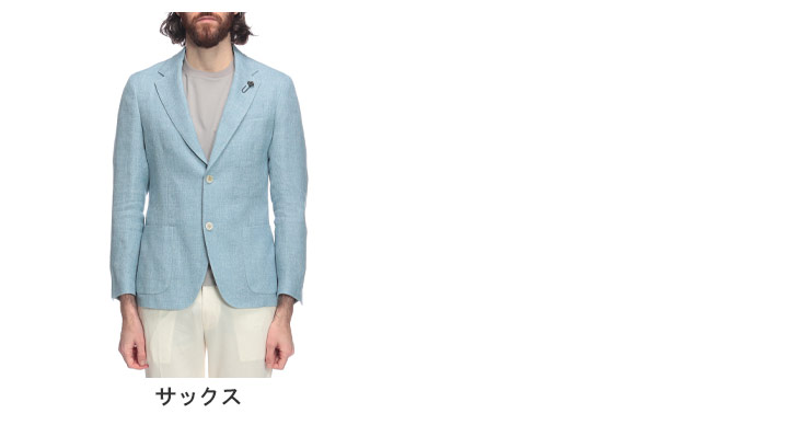 LARDINI（ラルディーニ） ジャケット メンズ ウールリネン シングル