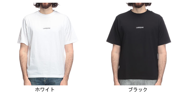 LARDINI（ラルディーニ） 半袖 Tシャツ メンズ ゴシックロゴ クルー