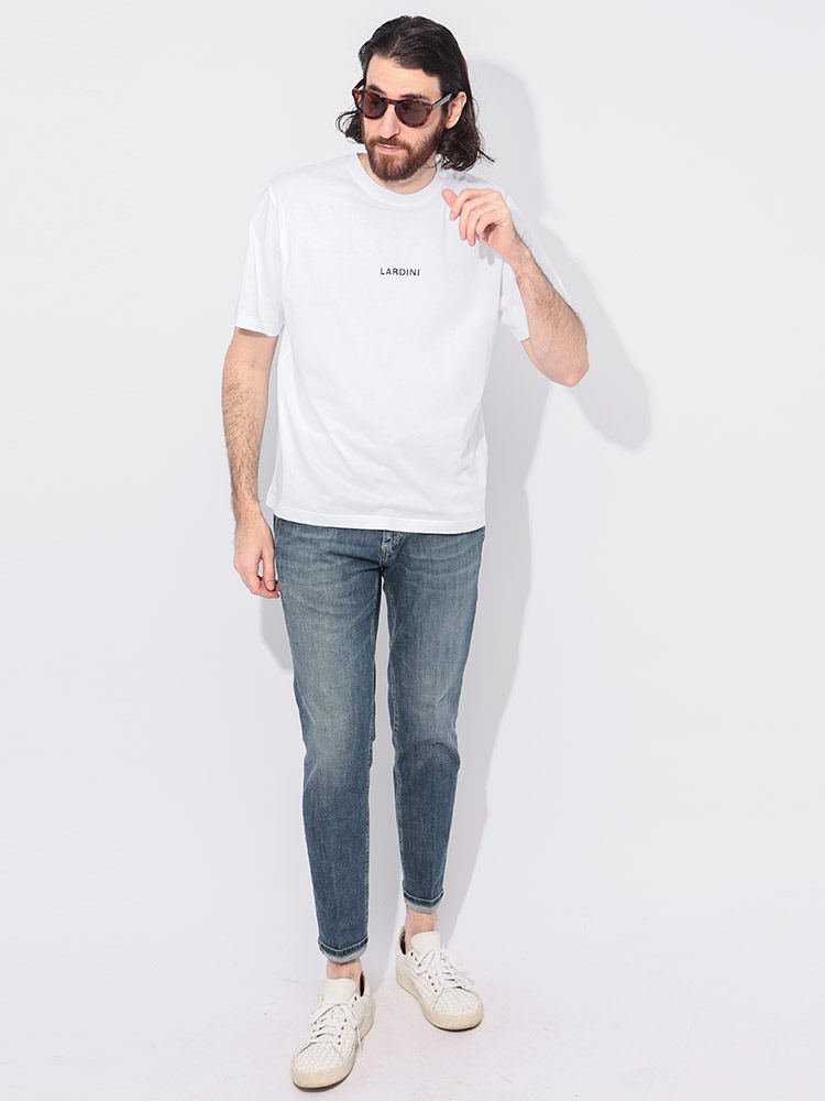 LARDINI（ラルディーニ） 半袖 Tシャツ メンズ ゴシックロゴ クルー