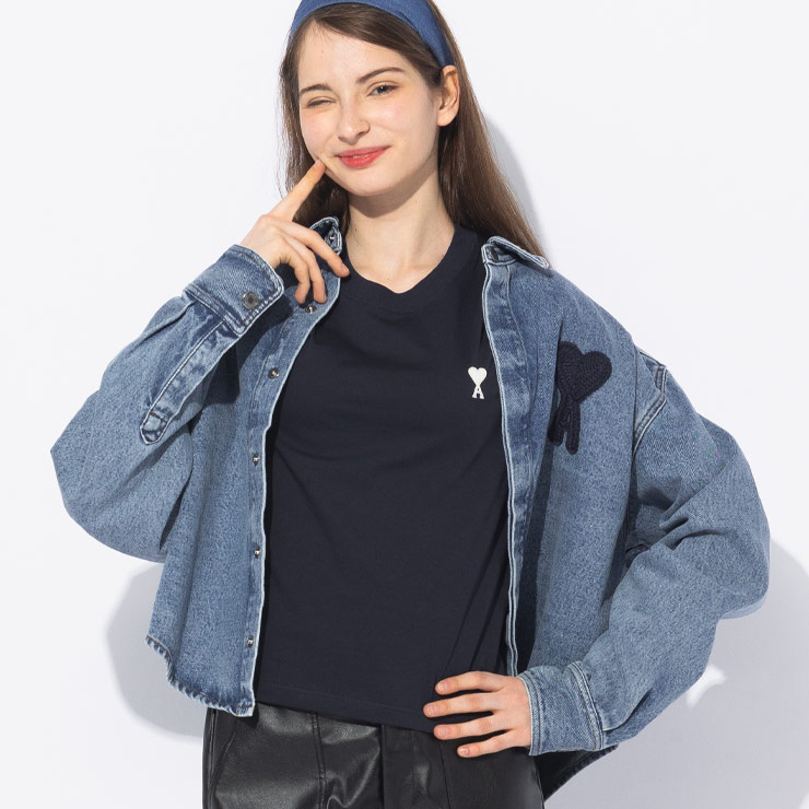 【国内即発】AMI ALEXANDRE MATTIUSSI カラー クロップド シャツ selectshopfelice_am-fts060724