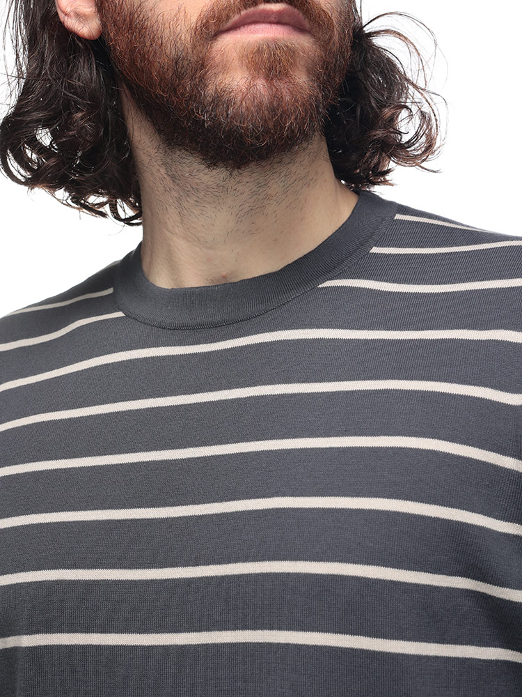 Gran Sasso（グランサッソ） 半袖 ニット Tシャツ メンズ ボーダー