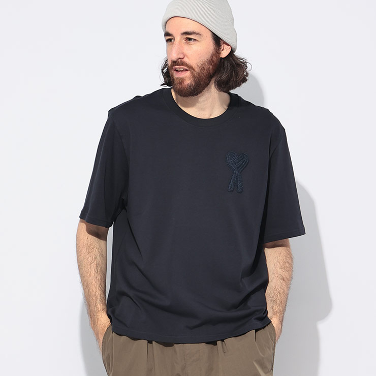 アミパリスグレー 半袖Tシャツ AMI Alexandre Mattiussi アミパリス AMI PARIS 半袖 Tシャツ メンズ