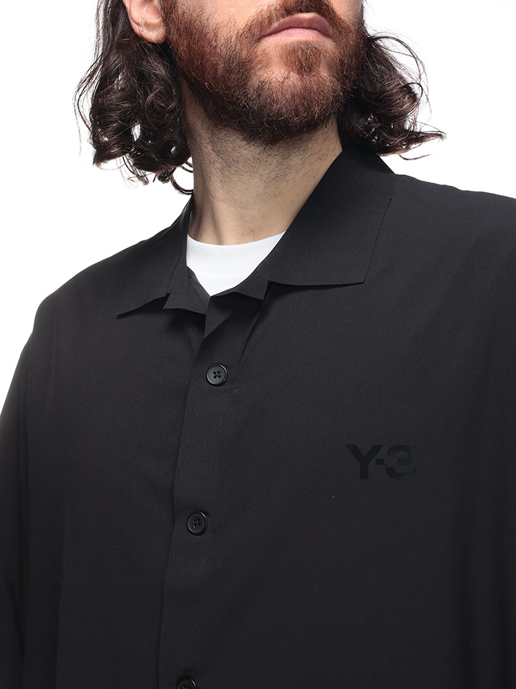 Y-3 ワイスリー 半袖 シャツ メンズ 胸ロゴ オープンカラー LITE WOVN