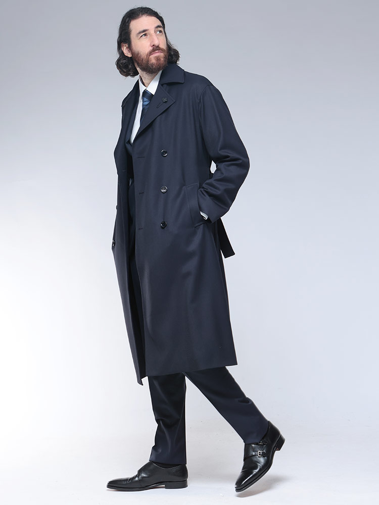 LARDINI（ラルディーニ） メンズ ウールツイル トレンチコート