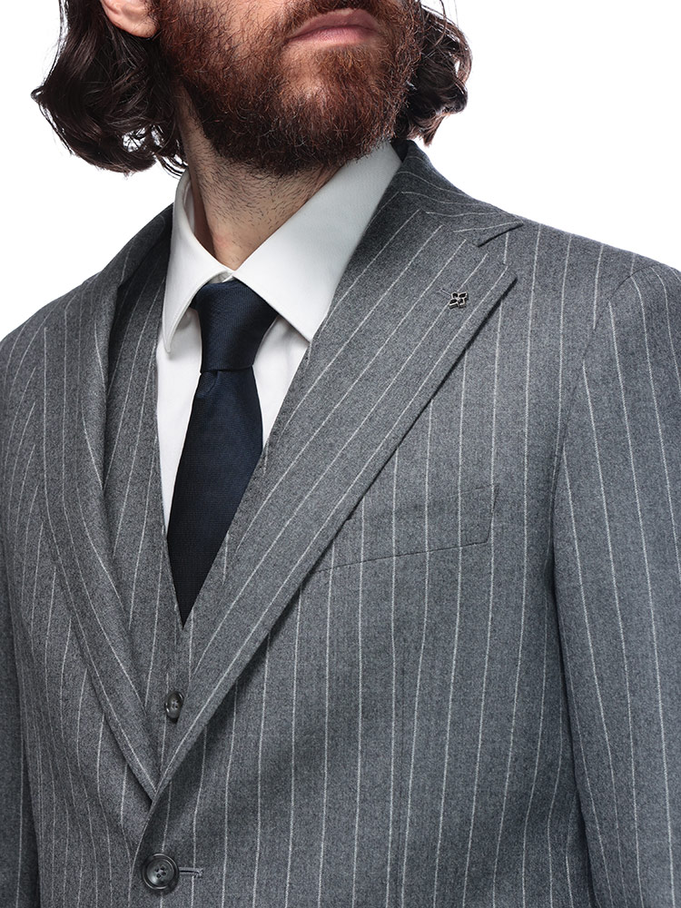 超美品 タリアトーレ スリーピース スーツ サイズ46 EASY SUITS DAKAR-NEWMAN SUPER110'S WOOL STRETCH | TAGLIATORE