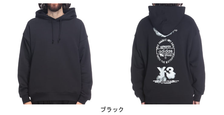 Y-3 ワイスリー メンズ バックロゴ プルオーバー パーカー GRAPHIC