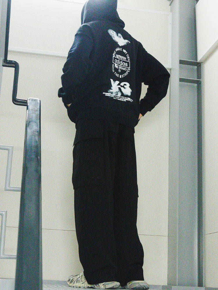 Y-3 ワイスリー メンズ バックロゴ プルオーバー パーカー GRAPHIC
