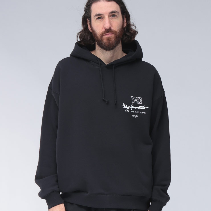 Y-3 ワイスリー メンズ 胸ロゴ プルオーバー パーカー GRAPHIC