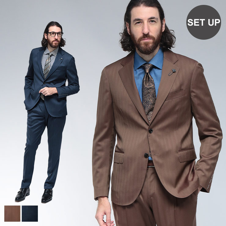 LARDINI（ラルディーニ） スーツ メンズ シングル ノータック ビジネス