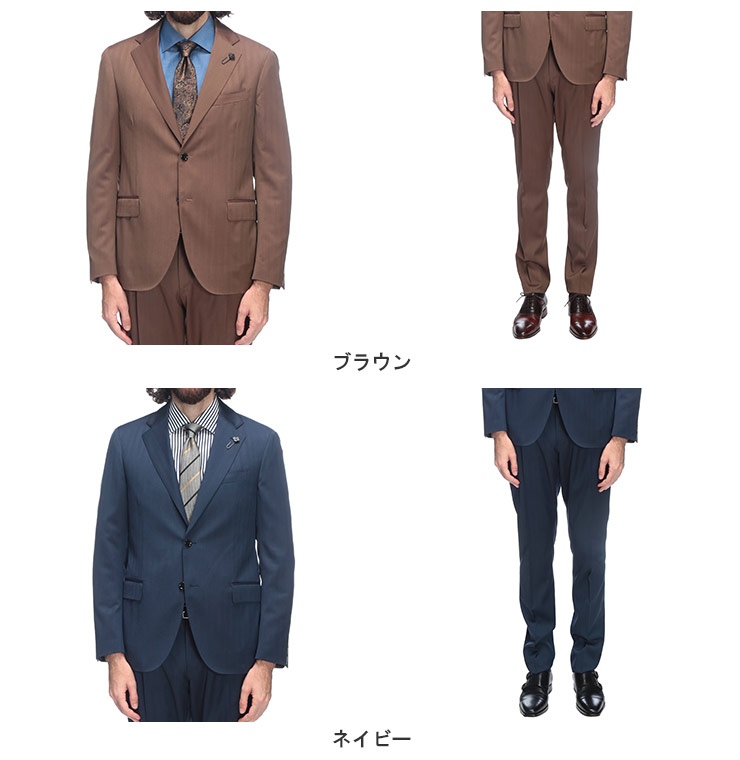 LARDINI（ラルディーニ） スーツ メンズ シングル ノータック ビジネス