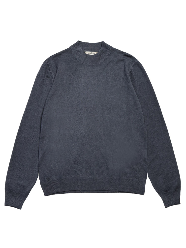 Gran Sasso（グランサッソ） ニット メンズ 無地 ウール モック ネック