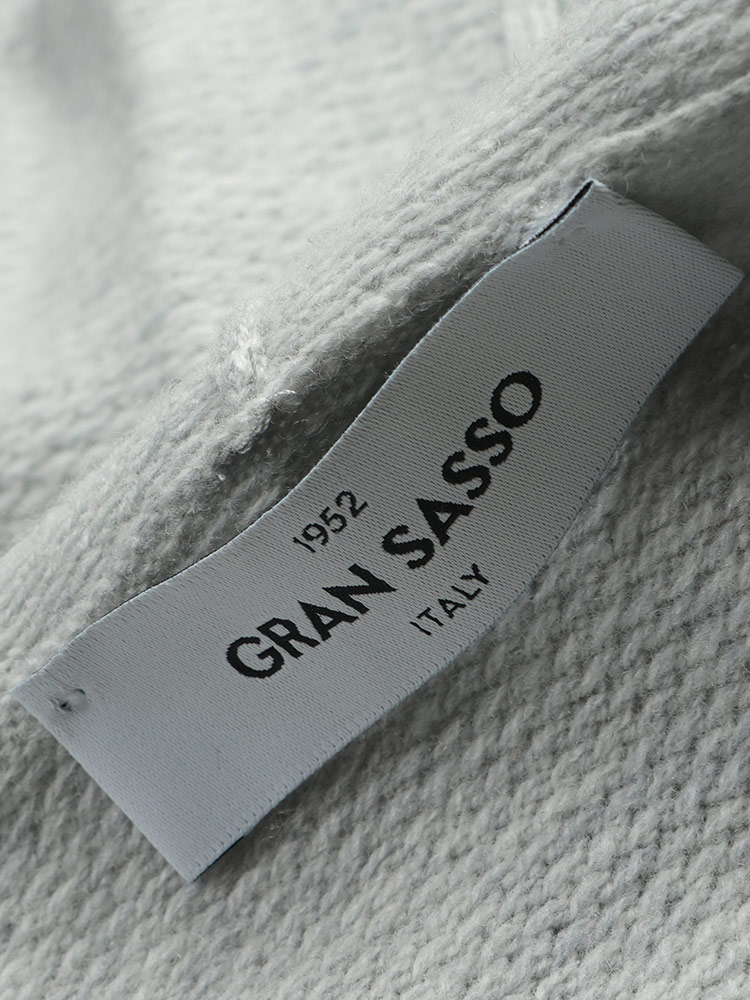 グランサッソ　コットンパーカー　グレー50 Gran Sasso（グランサッソ） パーカー メンズ ウール カシミヤ