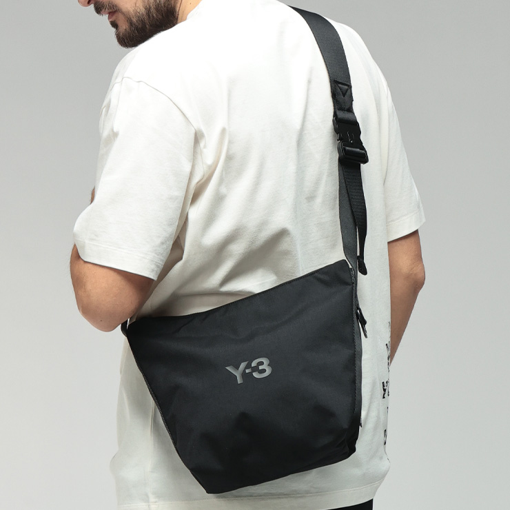 Y-3 ワイスリー メンズ バッグ ロゴ プリント ショルダーバッグ CROSS