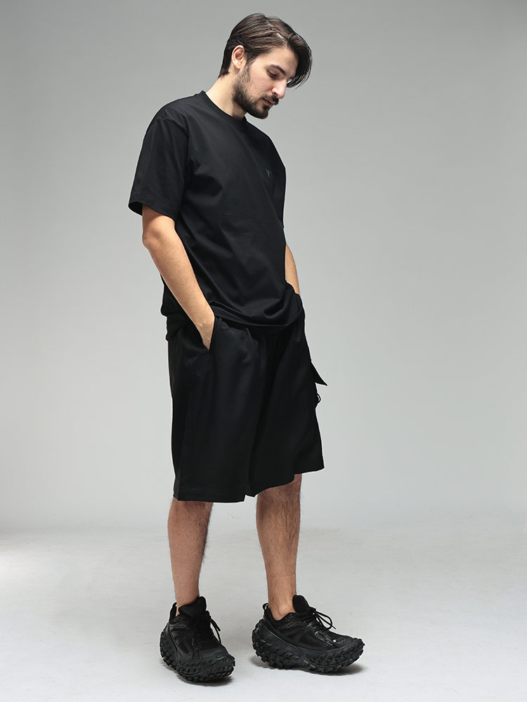 ワイスリー メンズ Tシャツ 半袖 Y-3 胸ロゴ クルーネック コットン