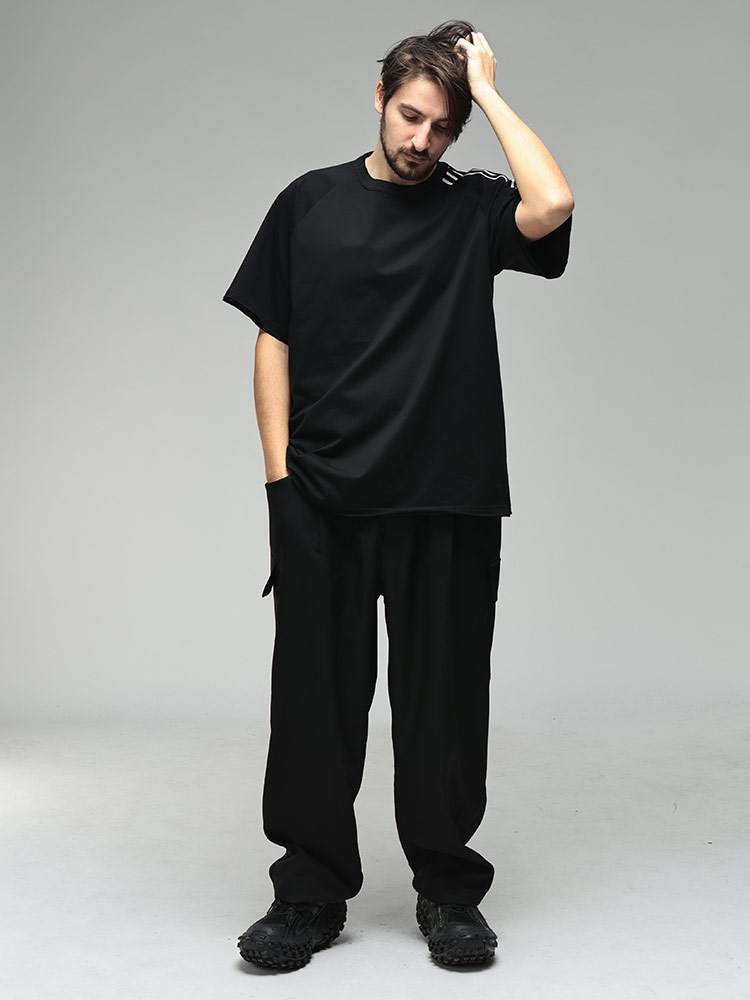 Y-3 ワイスリー メンズ Tシャツ 半袖 バック ロゴ スリーストライプ