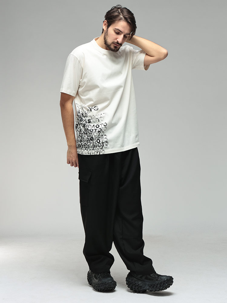 ワイスリー メンズ パンツ Y-3 ウエストコード ポケット ワイド カーゴ