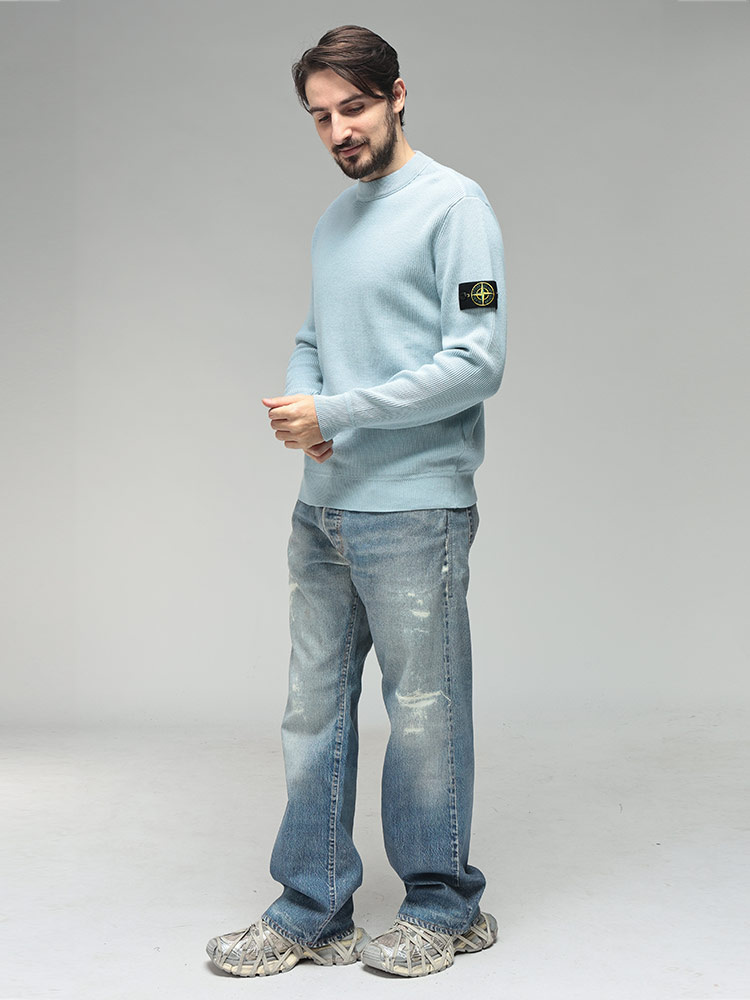 STONE ISLAND(ストーン アイランド) メンズ ニット 長袖 袖ロゴ STONE ISLAND(ストーン アイランド) メンズ ニット 長袖 袖ロゴ