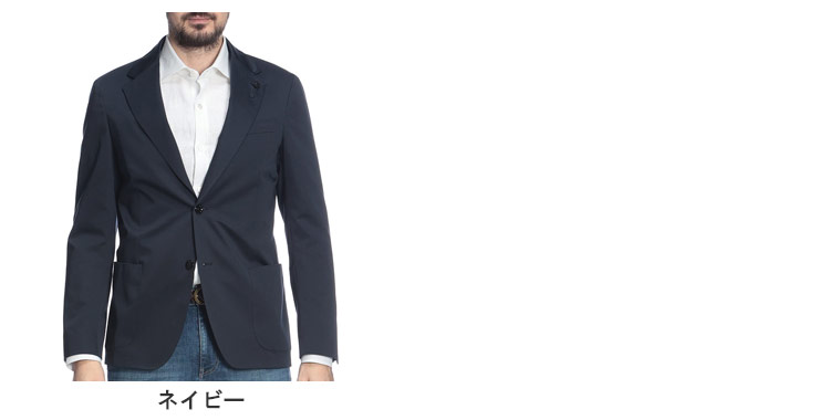 LARDINIネイビージャケット52 LARDINI (ラルディーニ) メンズ ジャケット ホップサック シングル