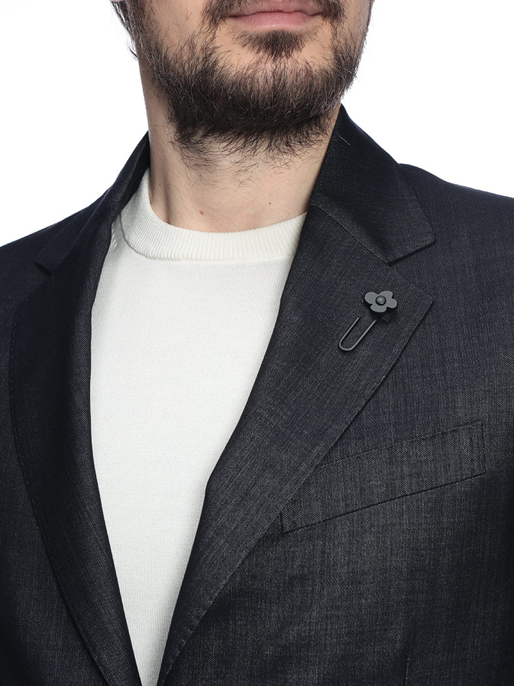 ラルディーニ メンズ スーツ LARDINI デニムルック シャンブレー