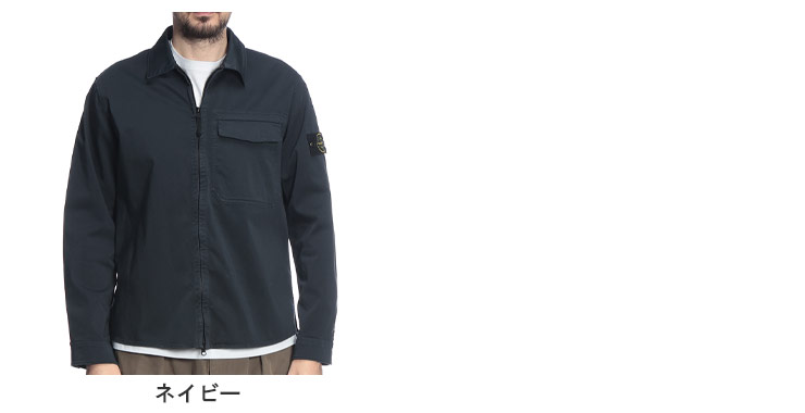 さわ  STONE  シャツジャケット STONE ISLAND (ストーンアイランド) メンズ シャツジャケット 袖ロゴ