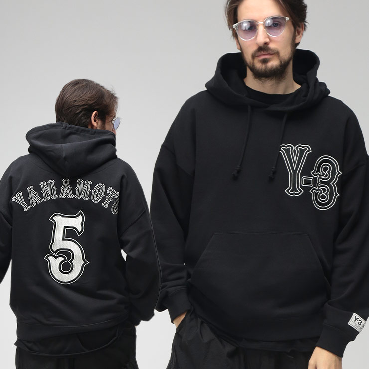 Y-3 ワイスリー メンズ パーカー 長袖 BIGロゴ プルオーバー ELITE 5