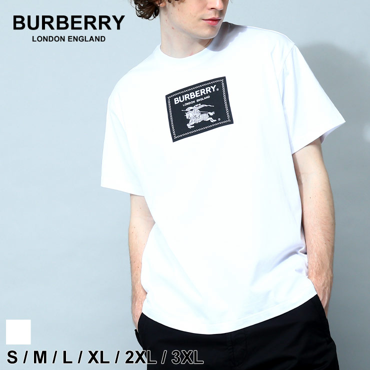 バーバリー Tシャツ メンズ BURBERRY 半袖 オーバーサイズ ロゴ EKDアップリケ ブランド トップス シャツ 大きいサイズあり  BB8064397