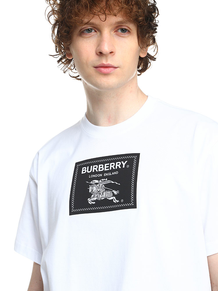 バーバリー Tシャツ メンズ BURBERRY 半袖 オーバーサイズ ロゴ EKD