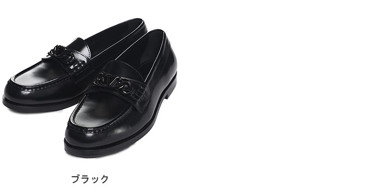 VALENTINO GARAVANI 黒 ローファー ゴールドチェーン　36.5 23443793_54319712_600.jpg