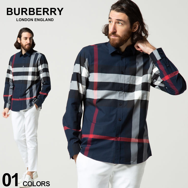 バーバリー シャツ メンズ BURBERRY チェック ストレッチ