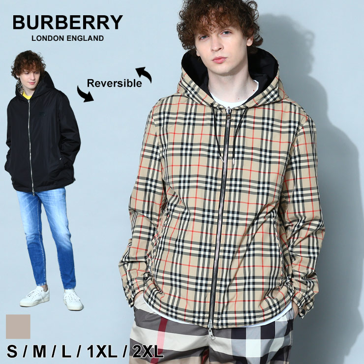 超人気モデル】BURBERRY スライス全面ノバチェック ナイロンジャケット.-