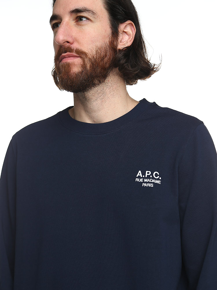 A.P.C. apc アーペーセー Tシャツ ロンT メンズ ロゴ刺繍 クルーネック