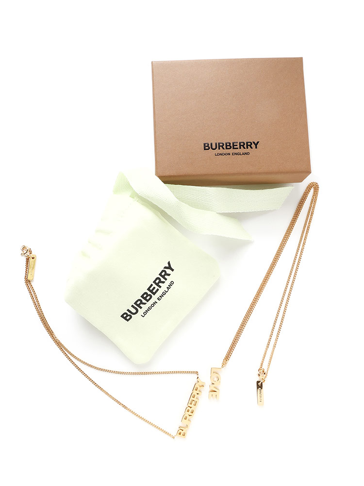 送料無料 送料無料 バーバリー BURBERRY ゴールドプレート ロゴ