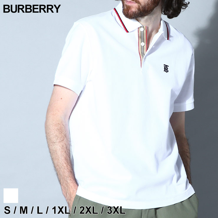 バーバリー BURBERRY 半袖 ポロシャツ ワンポイントロゴ 刺繍 メンズ トップス シャツ ポロ 大きいサイズあり BB8017004
