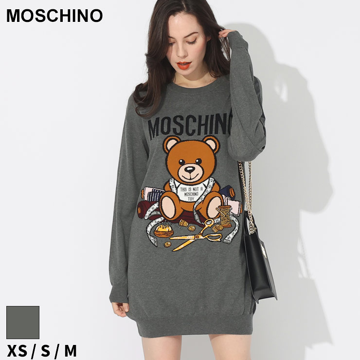 モスキーノ ニット MOSCHINO レディース ワンピース ニットワンピース ベア TEDDY ブランド トップス MHLV04885505