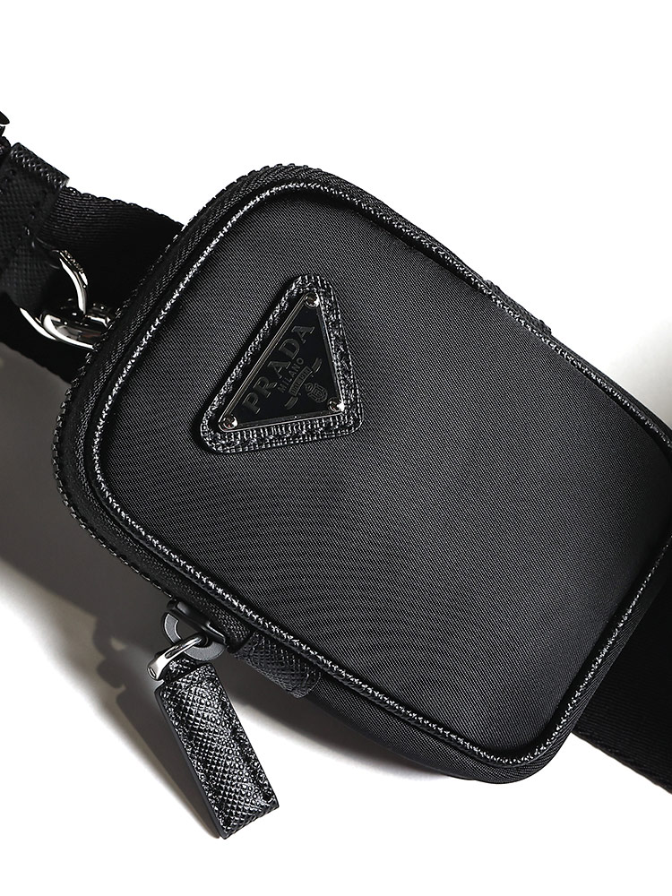 PRADA プラダ ナイロン＆レザー 着脱ミニポーチ付き ショルダー