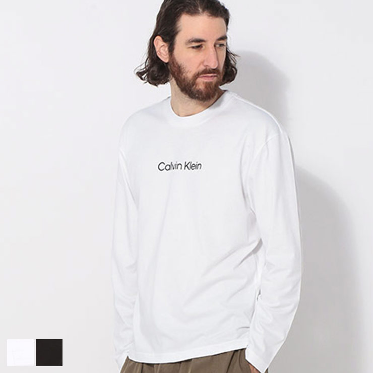 Calvin Klein カルバンクライン ロゴプリント クルーネック 長袖