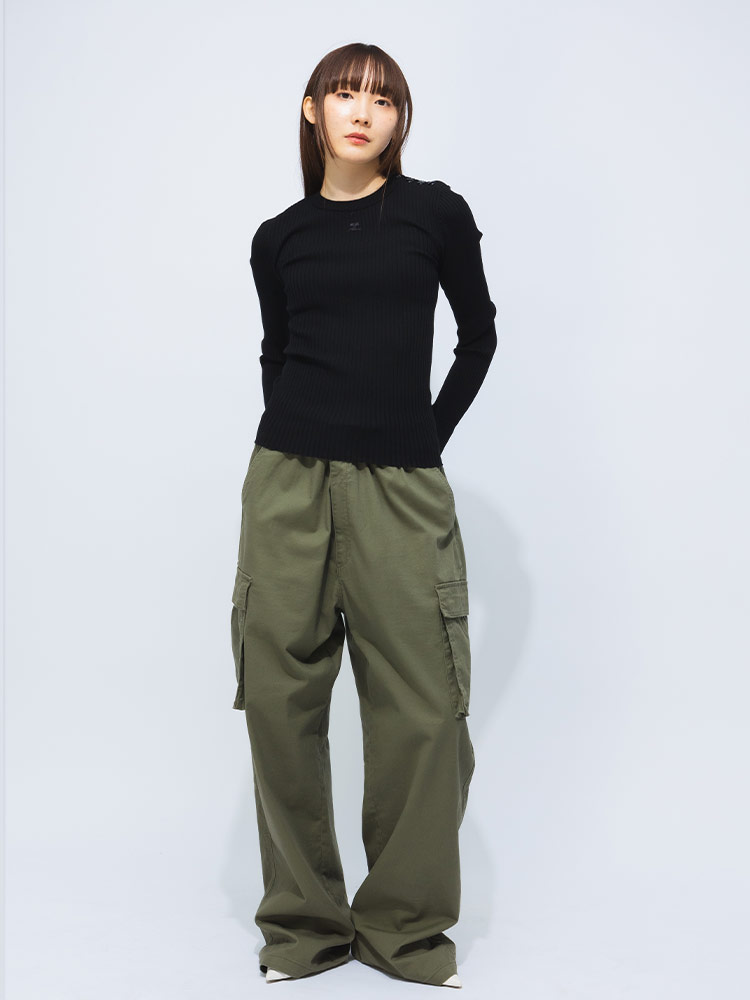 希少✨ courreges クレージュ 長袖 ニット ホワイト Mサイズ ロゴ